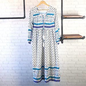 MISSLOOK Boho Summer Chic V-Neck Dress | Blue